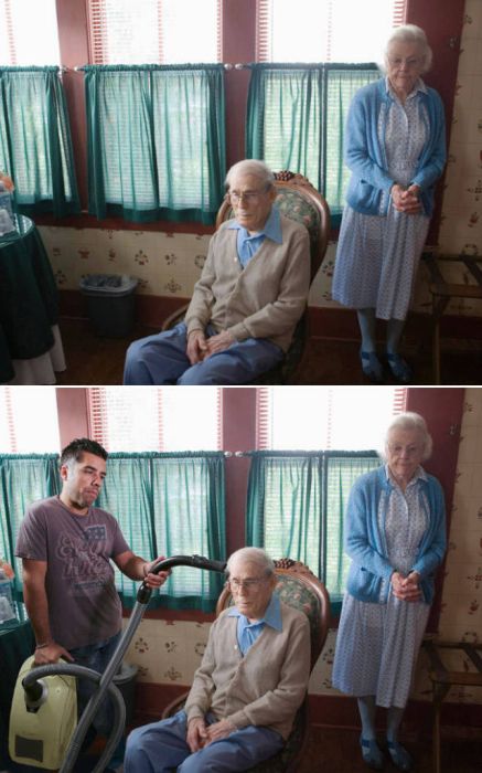 Guy Hilariously Photoshops Himself Into Awkward Stock Photos (14 pics)