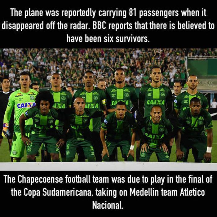Plane Carrying Brazilian Football Team Crashes And Kills 75 People (5 pics)