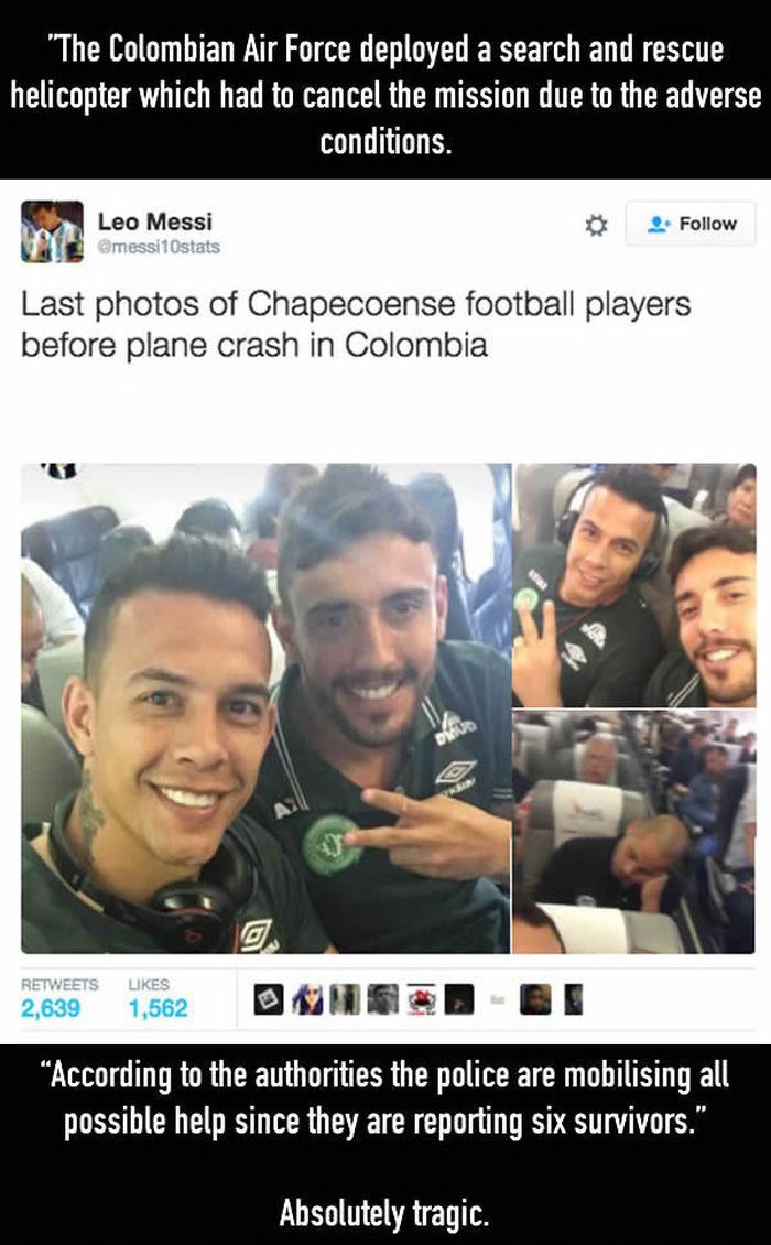 Plane Carrying Brazilian Football Team Crashes And Kills 75 People (5 pics)
