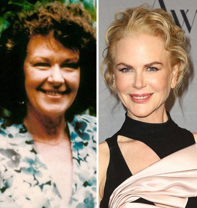 Side By Side Comparisons Of Celebs Over 40 And Their Mothers At The Same Age (14 pics)