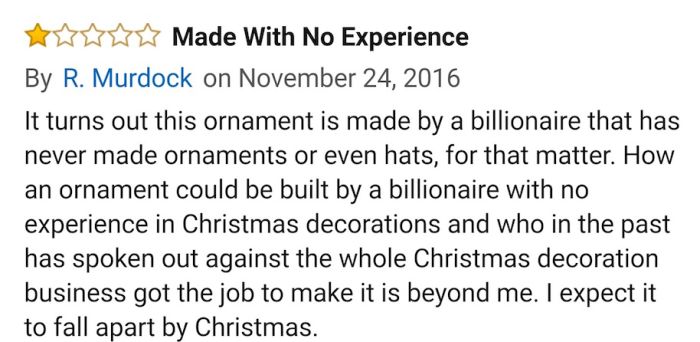This Donald Trump Inspired Christmas Ornament Is Getting Hilarious Reviews (22 pics)