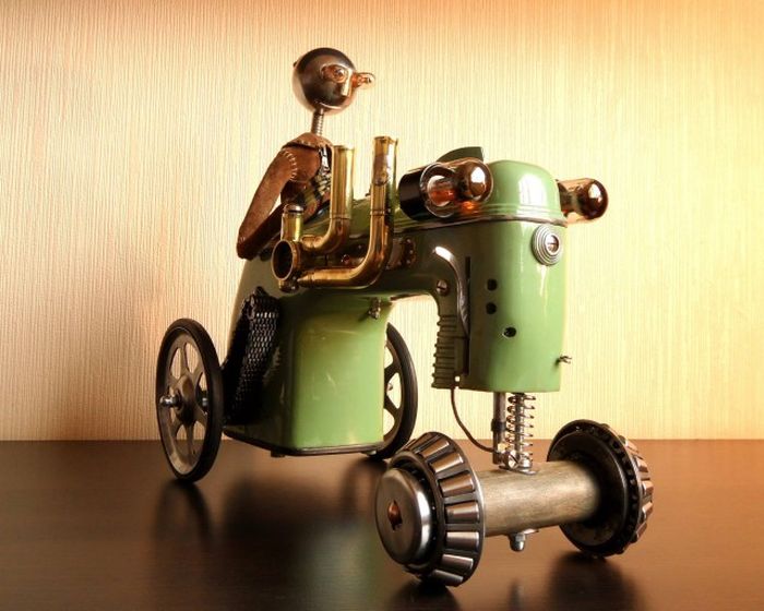 Awesome Steampunk Robots By Mashinarius (44 pics)