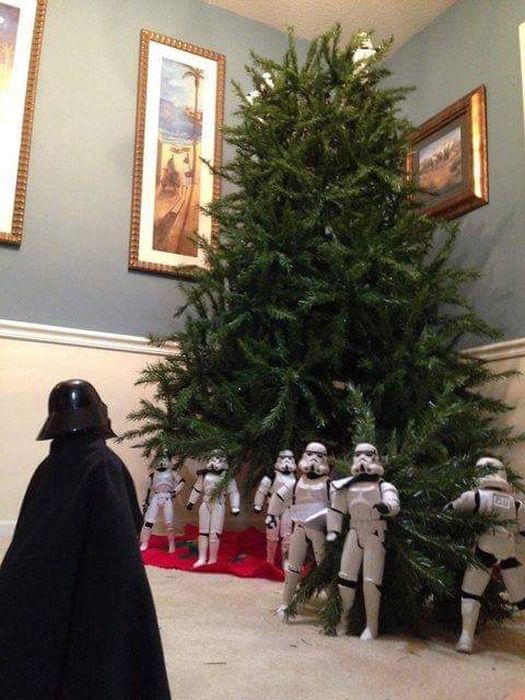 Stormtroopers Set Up The Tree For Christmas (10 pics)