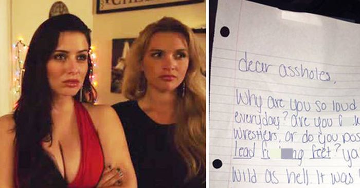 Angry Person Gets Wrecked After Writing Note To Their Loud Neighbors (3 pics)