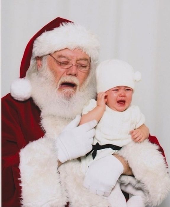 The Horrifying Reality Of Taking Your Kids To See Santa (27 pics)