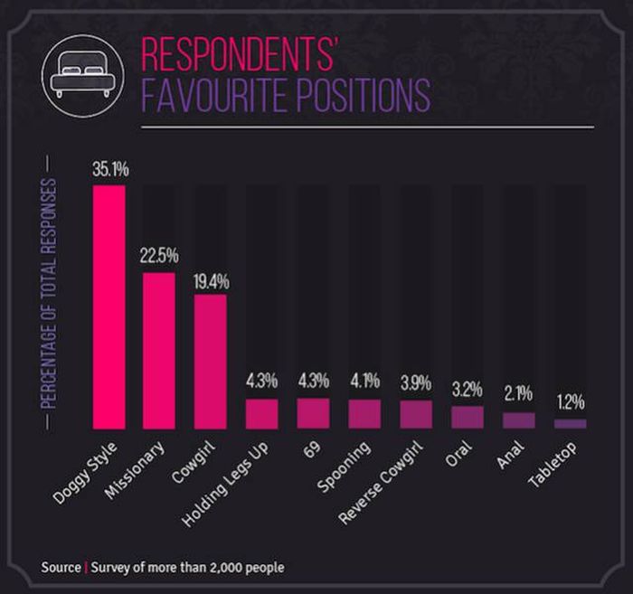 Surveys Reveal Which Sex Positions People Prefer In Europe And The U.S. (11 pics)