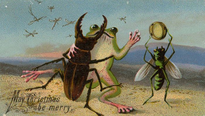 Weird And Creepy Christmas Cards From The Victorian Era (57 pics)