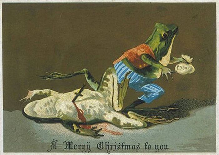 Weird And Creepy Christmas Cards From The Victorian Era (57 pics)