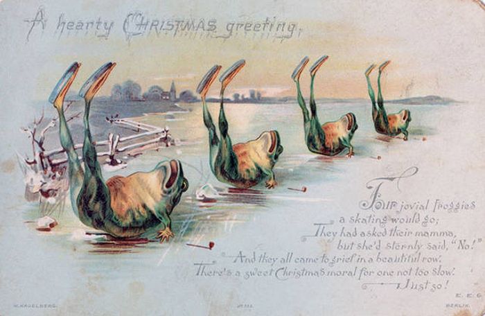 Weird And Creepy Christmas Cards From The Victorian Era (57 pics)