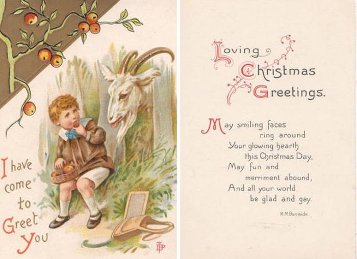 Weird And Creepy Christmas Cards From The Victorian Era (57 pics)