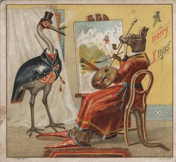 Weird And Creepy Christmas Cards From The Victorian Era (57 pics)