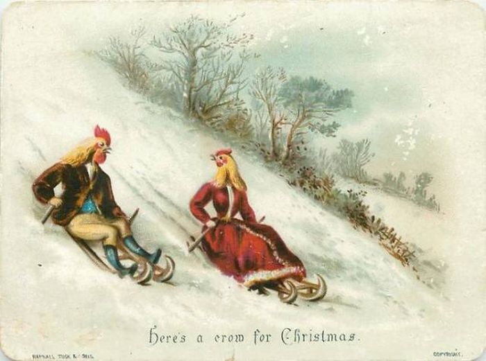 Weird And Creepy Christmas Cards From The Victorian Era (57 pics)