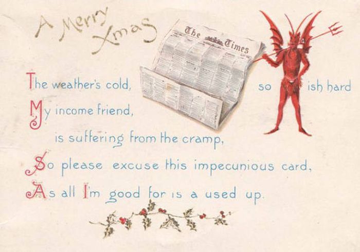 Weird And Creepy Christmas Cards From The Victorian Era (57 pics)