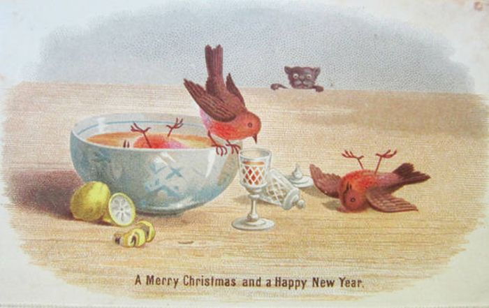 Weird And Creepy Christmas Cards From The Victorian Era (57 pics)