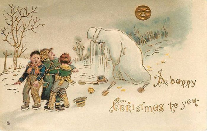 Weird And Creepy Christmas Cards From The Victorian Era 57 Pics