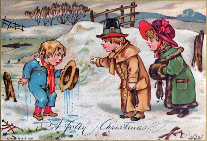 Weird And Creepy Christmas Cards From The Victorian Era (57 pics)