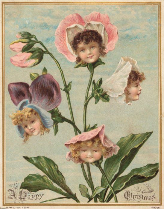 Weird And Creepy Christmas Cards From The Victorian Era (57 pics)