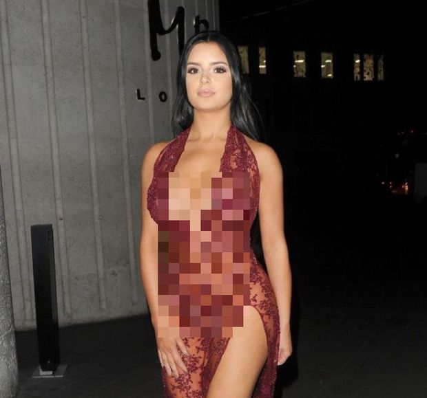 Demi Rose Steps Out In Sexy See Through Dress (9 pics)