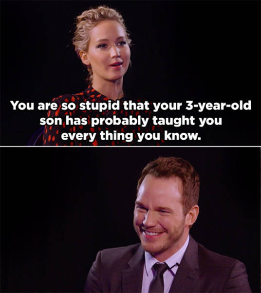 Jennifer Lawrence And Chris Pratt Destroy Each Other With Hilarious Insults (8 pics)