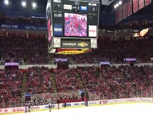 Hockey Fans Go Crazy For Kid On Jumbotron