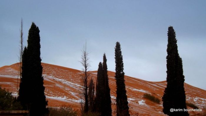 Unbelievable Photos Show Freak Snowfall In The Sahara Desert (9 pics)