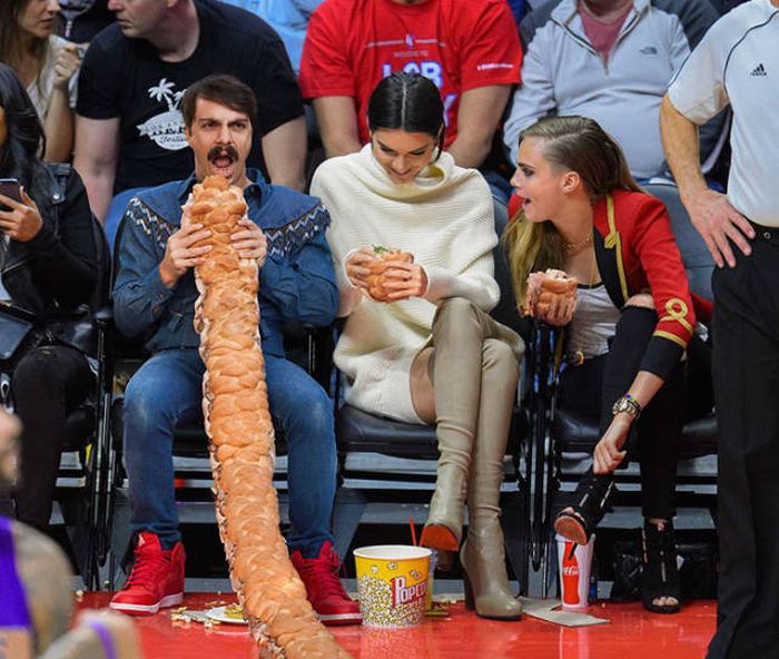 Guy Photoshops Himself Into Hilarious Photos With Kendall Jenner (60 pics)