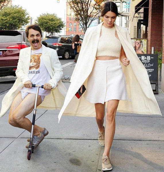 Guy Photoshops Himself Into Hilarious Photos With Kendall Jenner (60 pics)