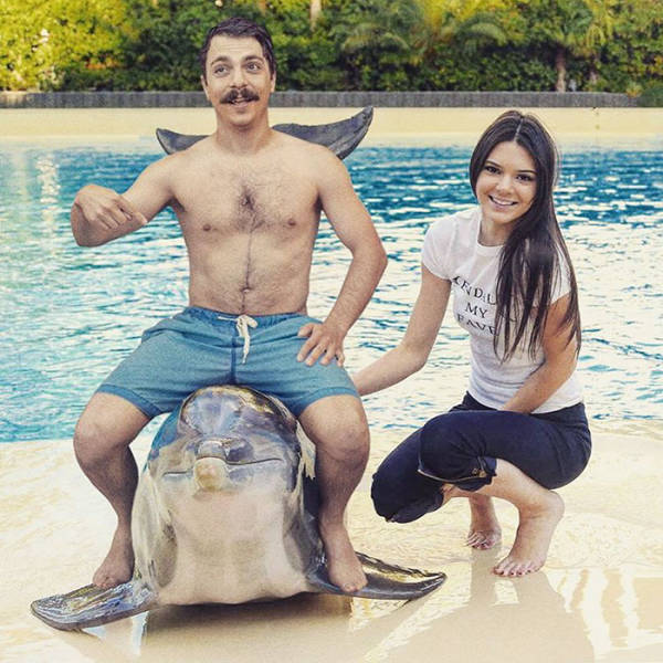 Guy Photoshops Himself Into Hilarious Photos With Kendall Jenner (60 pics)