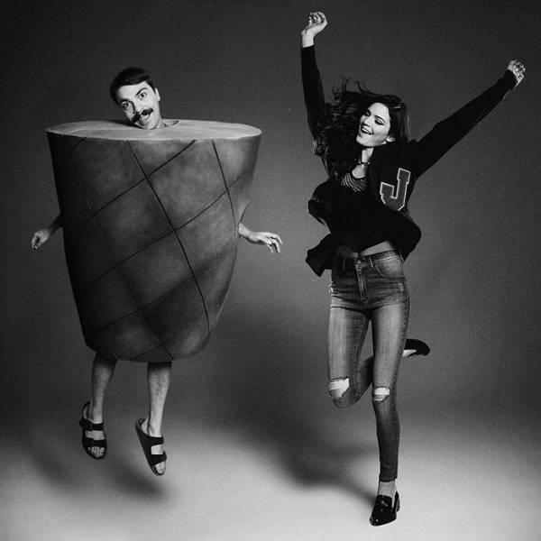 Guy Photoshops Himself Into Hilarious Photos With Kendall Jenner (60 pics)