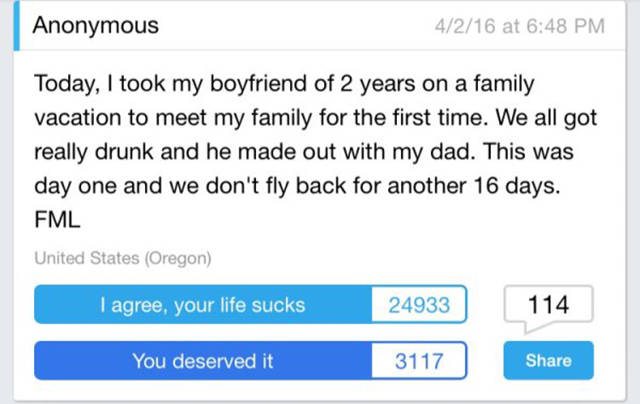 FML Stories That Will Show You How Awkward Life Can Get (29 pics)