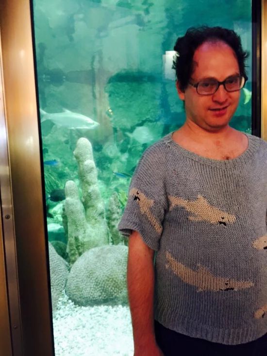 Guy Makes Sweaters Of Specific Places Then Wears Them To Those Places (24 pics)