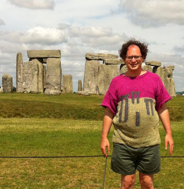 Guy Makes Sweaters Of Specific Places Then Wears Them To Those Places (24 pics)
