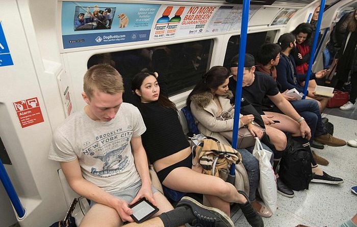Subway Riders Around The World Enjoy No Pants Day (15 pics)