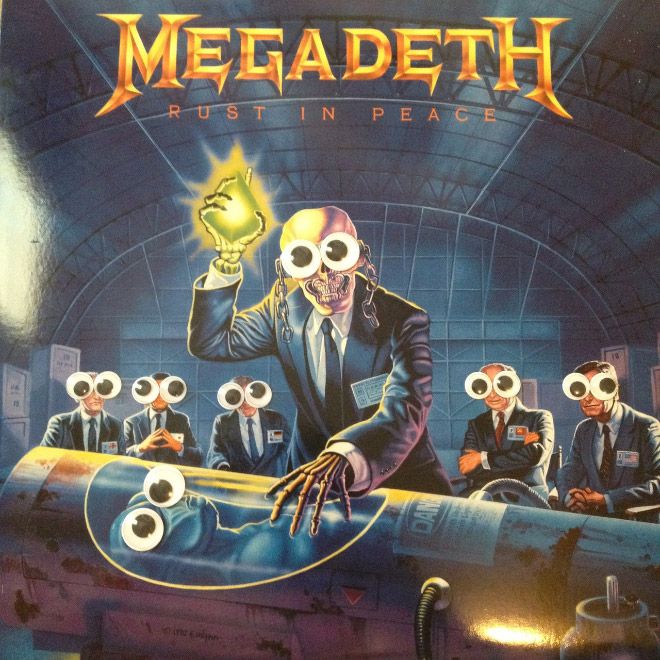 Metal Albums Look Less Scary When You Add Googly Eyes (14 pics)