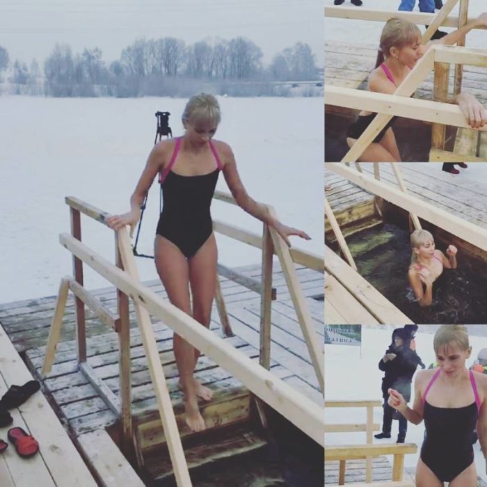 Russian Girls Take A Plunge In Bikinis For Epiphany (39 pics)