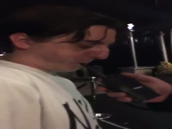 Drunk Guy Cant' Pass Breathalyzer Test At Clubs Entrance