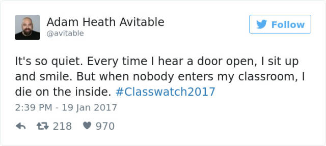 Teacher Shares Heartbreaking Twitter Story After No One Shows Up To Class (24 pics)