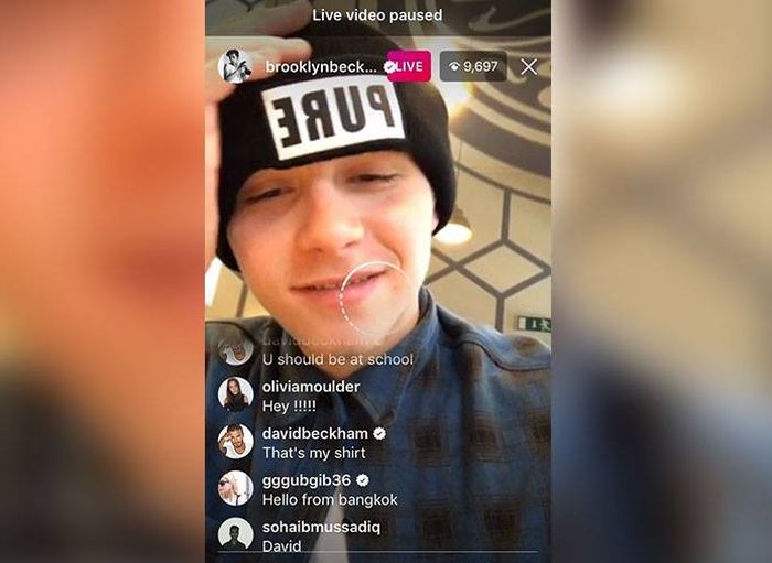 David Beckham Trolls His Son On Instagram (2 pics)