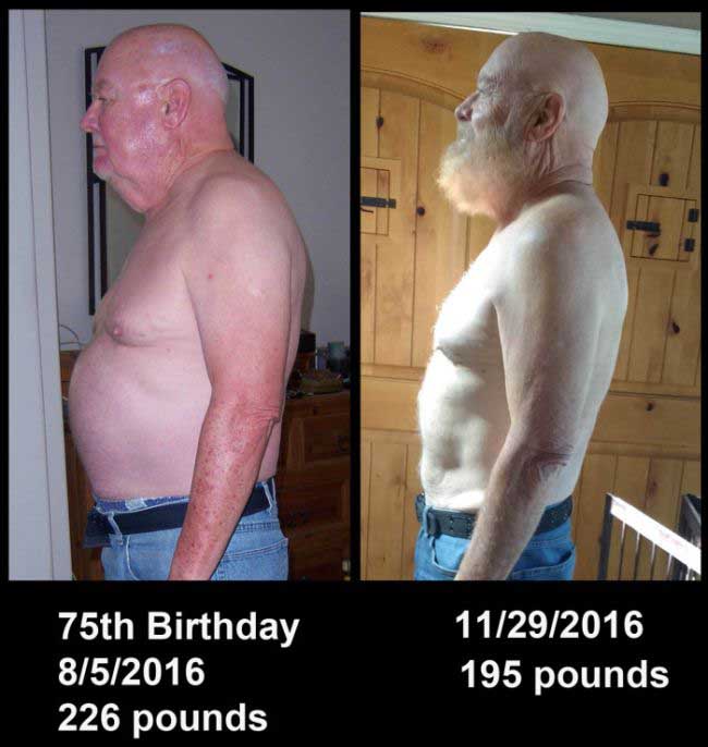 Elderly Man Shares Stunning Weight Loss Photos (2 pics)