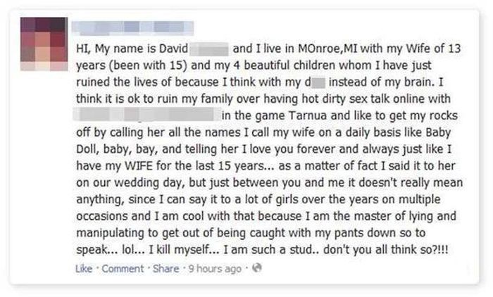 Angry People Expose Their Cheating Lovers On Facebook (14 pics)
