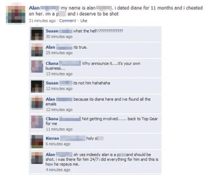 Angry People Expose Their Cheating Lovers On Facebook (14 pics)