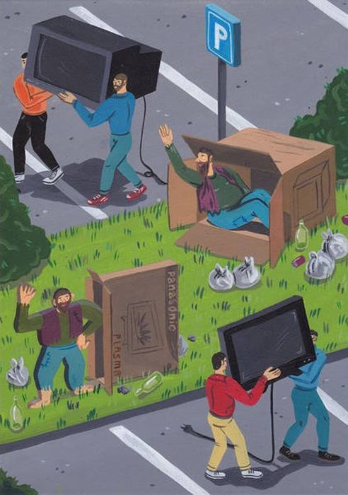 These Satirical Illustrations Perfectly Sum Up Modern Society (43 pics)