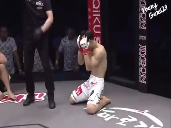 Fighter Disqualified After Vicious Flying Head Stomp