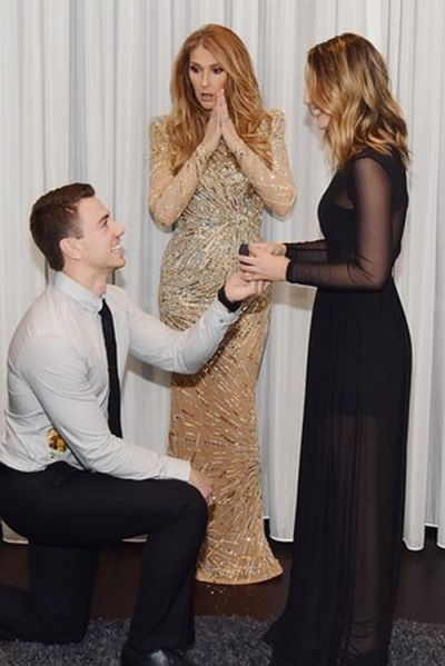 Celine Dion's Face Was Priceless When This Guy Proposed To His Girlfriend (5 pics)