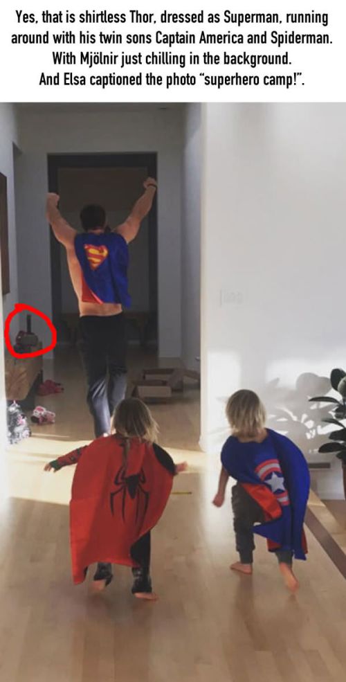 Proof That Chris Hemsworth Is An Awesome Dad (3 pics)