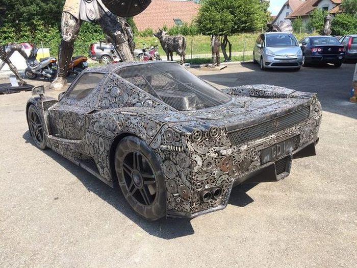 It's Hard To Believe This Epic Car Was Made From Scrap Metal (8 pics)