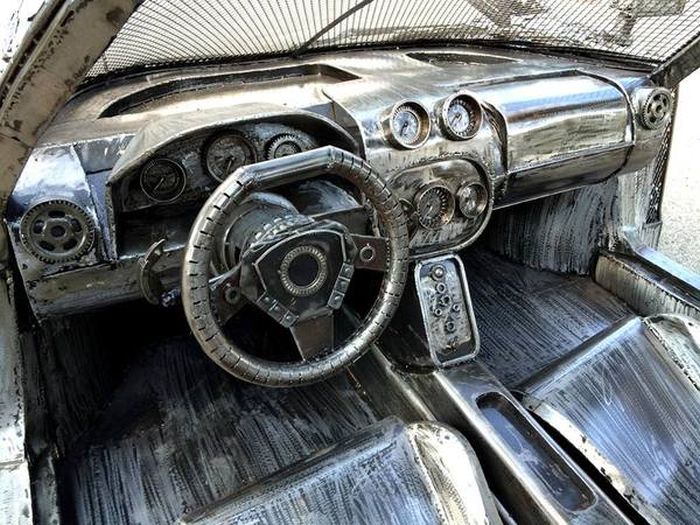It's Hard To Believe This Epic Car Was Made From Scrap Metal (8 pics)