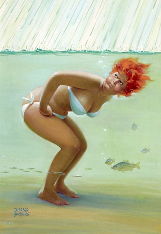 Sexy Illustrations Of The Forgotten Plus-Size Pin-Up Girl Named Hilda (20 pics)