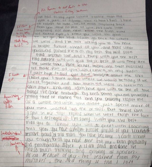 Guy Grades A Ridiculous Apology Letter From His Ex (13 pics)
