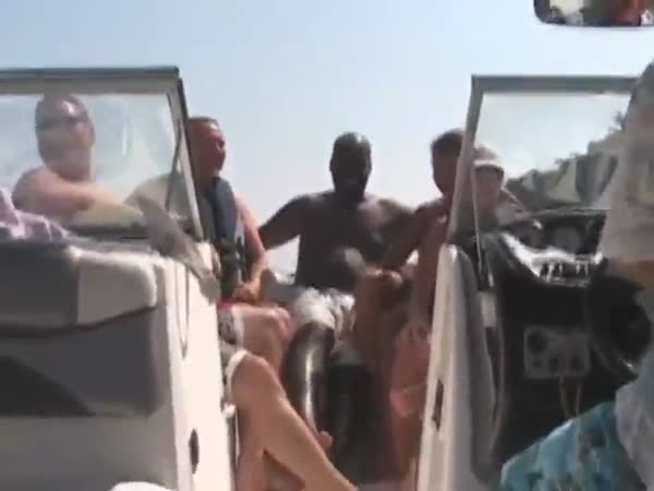 Boat Driver Dunks Passengers With A Slick Submarine Move